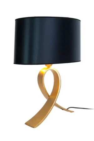 Di Tendenza Lampada da tavolo CICLO OVAL, nero/oro, 52 cm, metallo/plastica