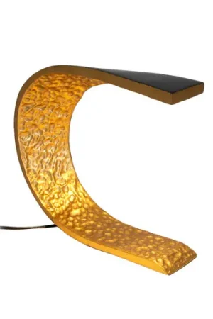 Miglior Prezzo Lampada da tavolo LED AUREONDA, nero/oro, altezza 30 cm, metallo