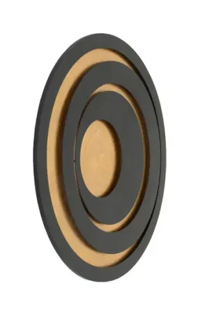 Applique a LED SOLVANE, nero/oro, Ø 80 cm, metallo, dimmerabile Non Perdere