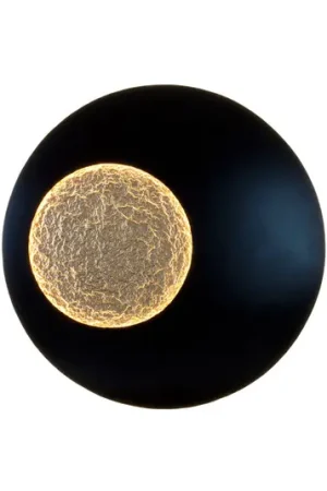 Applique a LED LUNA MEGA XXL, nero/oro, Ø 120 cm, dimmerabile Scelto Dai Clienti