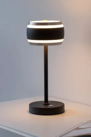 Lampada da tavolo a batteria PURE Falling Rings, nero perla/diamante, CCT Spedito Oggi