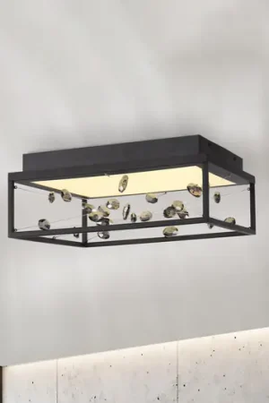 Plafoniera LED SKINA, nera, 40 cm, CCT, dimmerabile, telecomando Miglior Prezzo