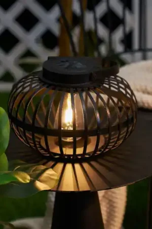 Lampada da tavolo solare a LED Pauleen SUNSHINE BLISS nera 17 cm IP44 Reso Gratuito
