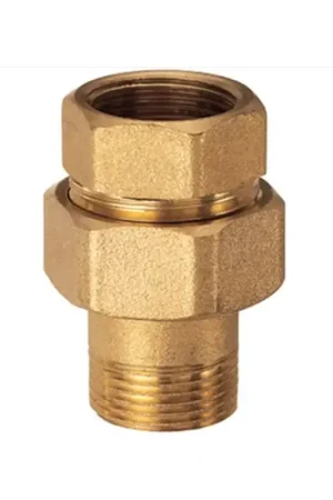 3-piece straight connection brass version FAR 5140 Economico