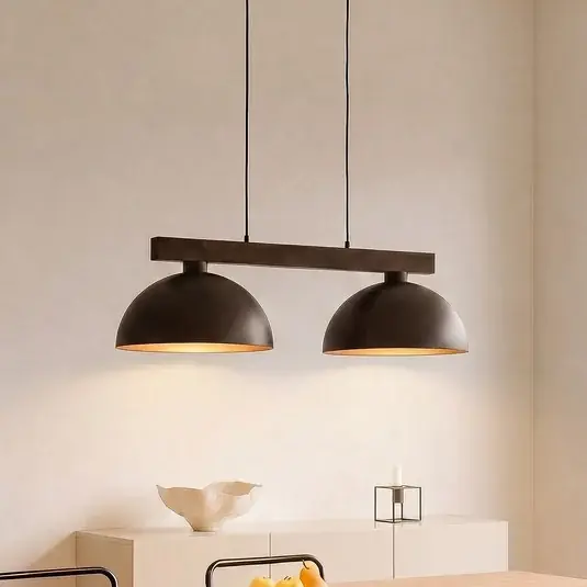 Più Venduto Lampada a sospensione Oslo, marrone, a 2 luci, lunghezza 83 cm, E27
