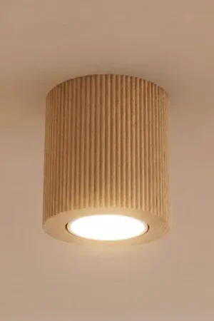 Solo Oggi Faretto da soffitto Eve, altezza 8,5 cm, attacco GU10, legno