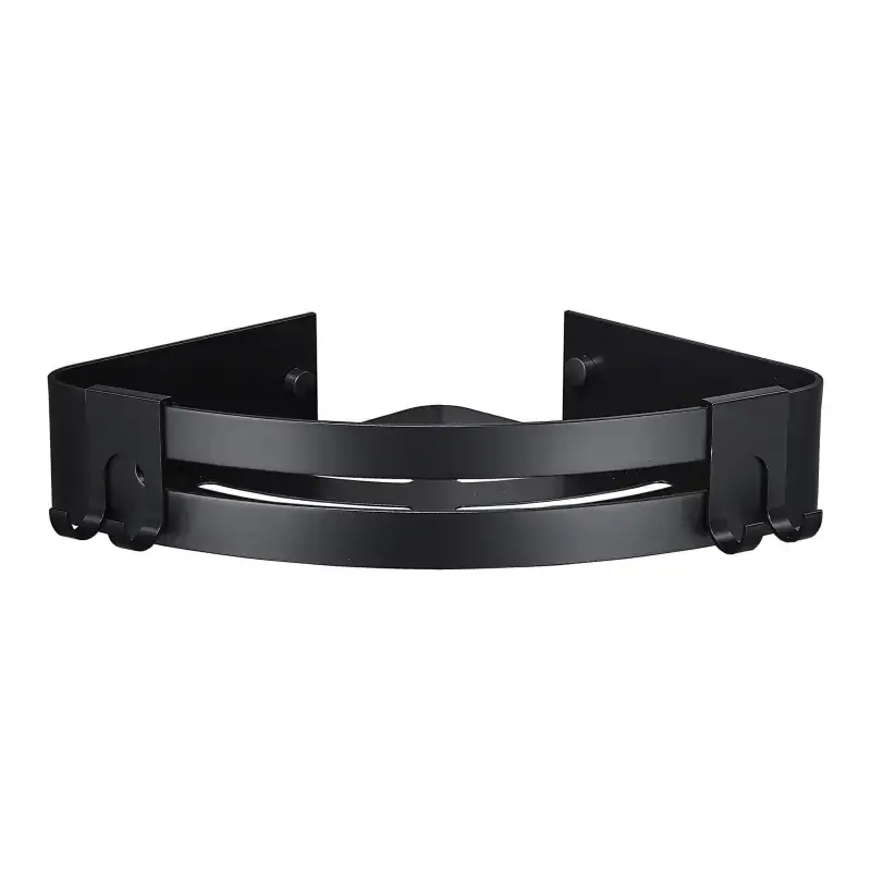 Ultima Occasione Matt black finish corner shower shelf Tecom DADNR1
