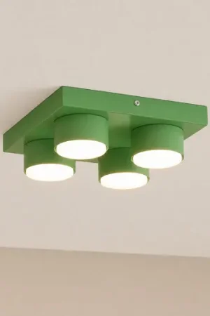 Soddisfatti O Rimborsati Plafoniera Brix, verde, lunghezza 23 cm, a 4 luci, GX53