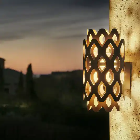 Applique da esterno LED Charlotte, acciaio Corten, altezza 28 cm, IP65 Novità