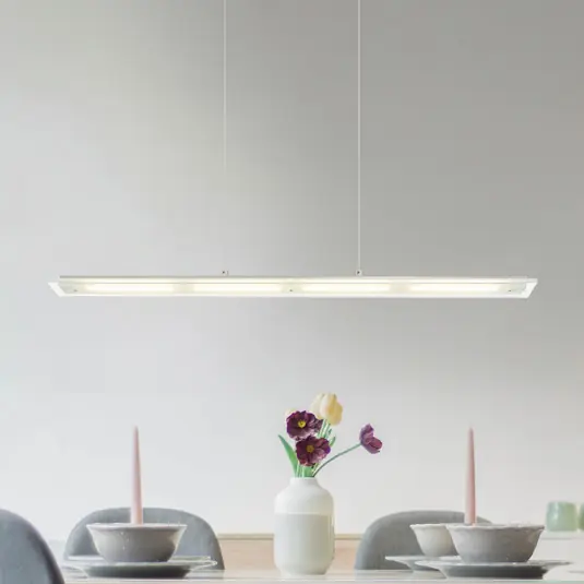 Saldi Lampada LED a sospensione Novak, trasparente/nichel, 88 cm, CCT, dimmerabile
