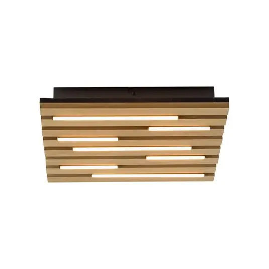 Promozione Esclusiva Plafoniera LED Acustica, 30 x 30 cm, legno naturale, metallo
