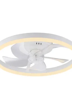 Ventilatore da soffitto LED Rita bianco, CCT, telecomando, Ø 50 cm Spedizione Espresso