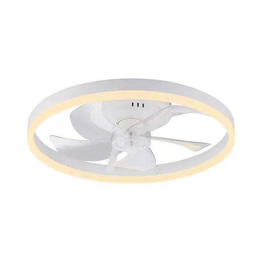 Ventilatore da soffitto LED Rita bianco, CCT, telecomando, Ø 50 cm Spedizione Espresso