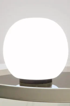 Quantità Limitata Lampada da tavolo Casablanca Acai, bianco/nero, vetro, Ø 16 cm, E27