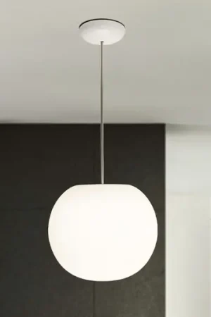 Lampada a sospensione Casablanca Acai, bianca, vetro, Ø 26 cm, E27 Prezzo Scontato