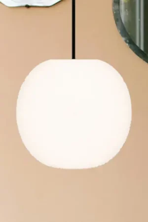 Novità Lampada a sospensione Casablanca Acai, bianco/nero, vetro, Ø 21 cm, E27