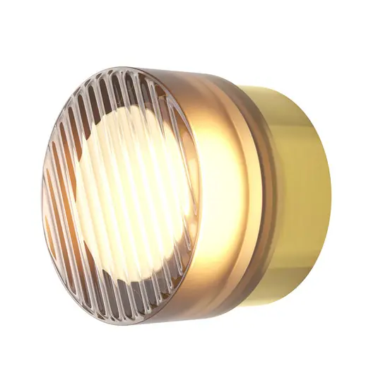 Applique a LED OLO, ottone/ambra strutturato, Ø 13 cm CCT Offerta Lampo