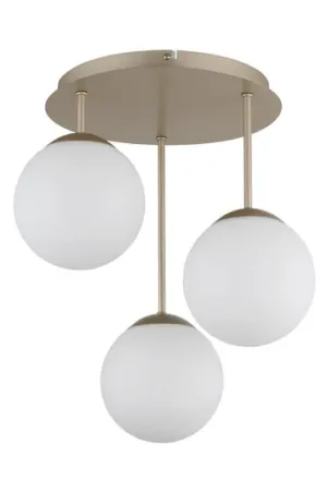 Direttamente Dal Produttore Plafoniera Harmon, beige/bianco, vetro, Ø 34 cm, E14