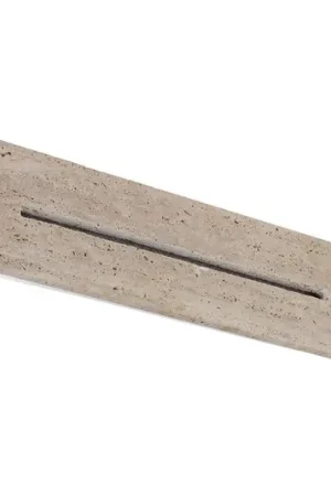 Applique a LED Rojas, beige/bianco, travertino, larghezza 40 cm Di Tendenza