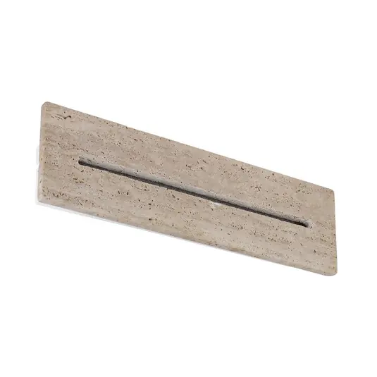 Applique a LED Rojas, beige/bianco, travertino, larghezza 40 cm Di Tendenza