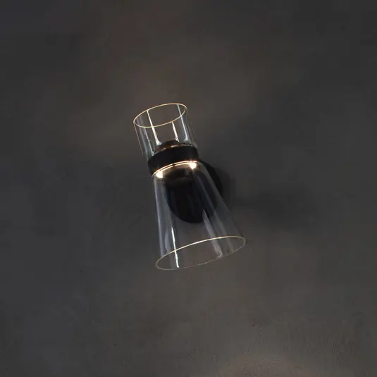 Applique a LED Flos Nocturne Cone, nera, in vetro, dimmerabile Occasione
