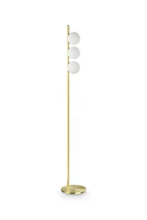 Ultimissimo Modello Lampada da terra IDEAL LUX Binomio in ottone, 160 cm, metallo, a 3 luci
