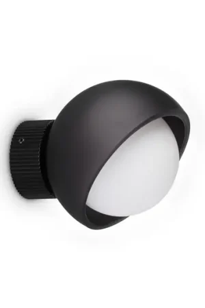 Compra Oggi Stesso Applique IDEAL LUX Bloom, nera, Ø 12 cm, metallo