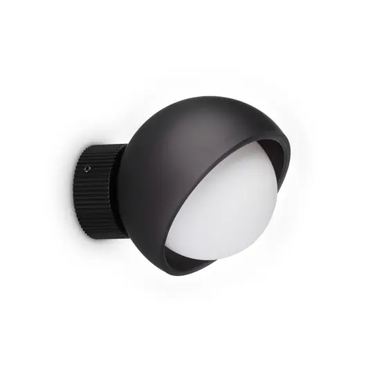 Compra Oggi Stesso Applique IDEAL LUX Bloom, nera, Ø 12 cm, metallo