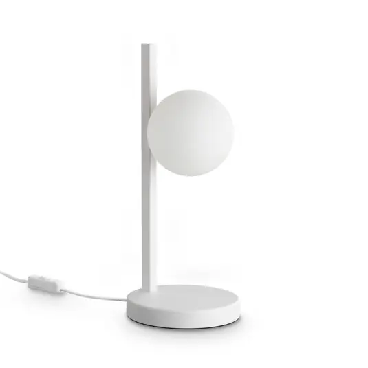 Lampada da tavolo IDEAL LUX Binomio, bianca, altezza 38 cm, metallo Prezzo Di Fabbrica