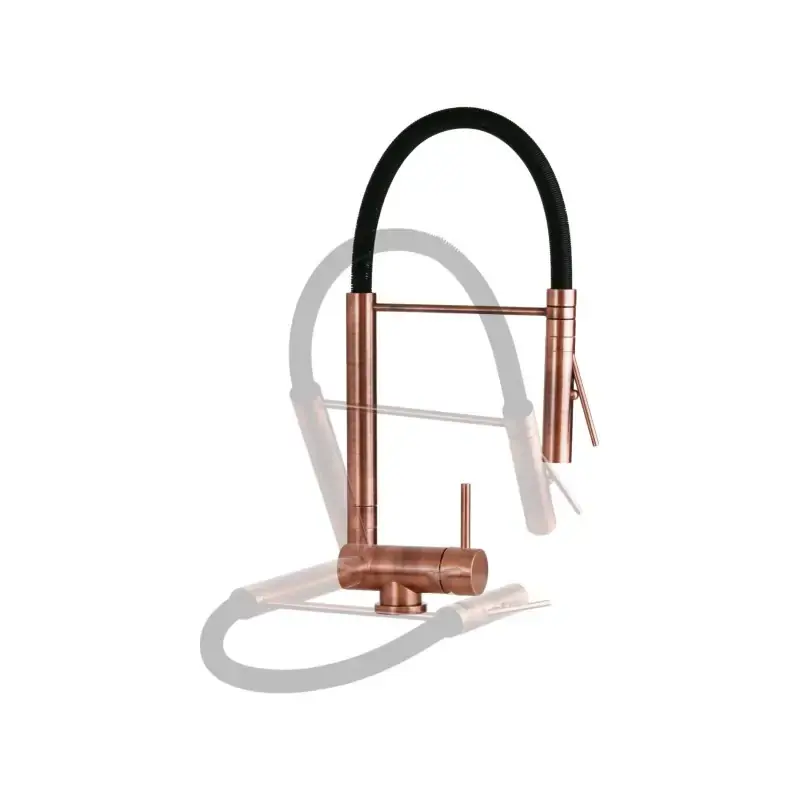 Kitchen mixer with folding spout in and black color Nice 290034M1RN Più Venduto