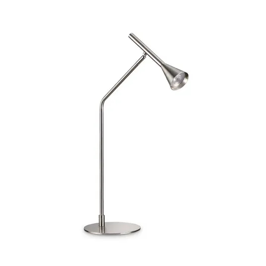 Lampada LED da tavolo IDEAL LUX Diesis, nichel, altezza 65 cm, dimmer Ordina Subito