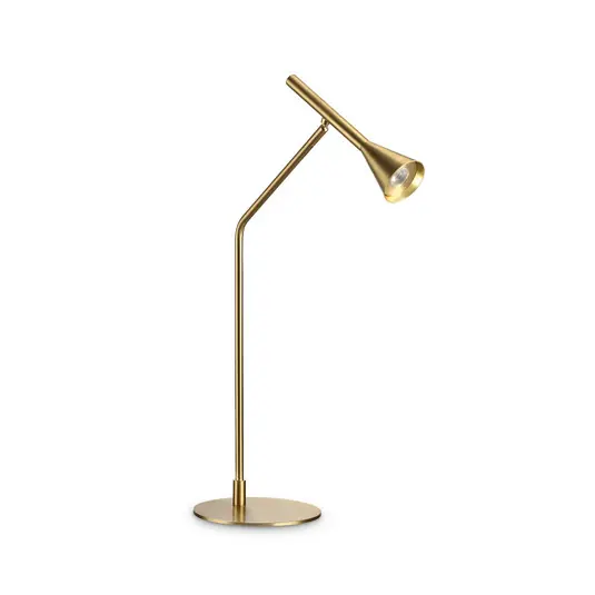 Offerta Lampo Lampada LED da tavolo IDEAL LUX Diesis, ottone, altezza 65 cm, dimmerabile