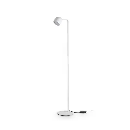 Consegna Rapida Lampada da terra IDEAL LUX Dodo, bianca, altezza 118 cm, metallo, dimmerabile