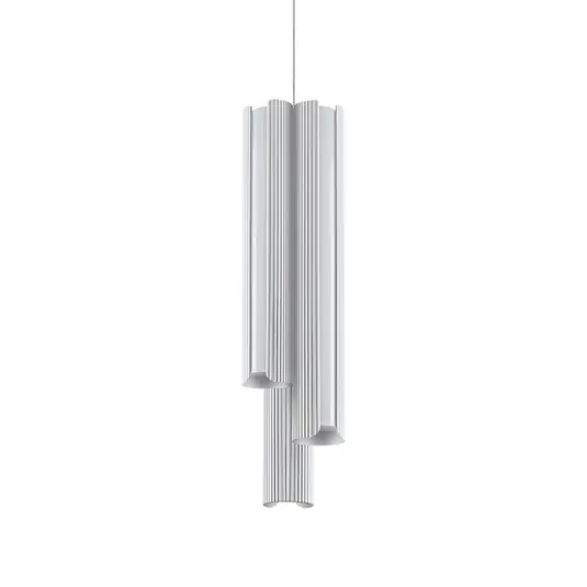 Lampada LED a sospensione IDEAL LUX Dorica, bianca, Ø 9 cm, metallo, a 3 luci Prezzo Basso