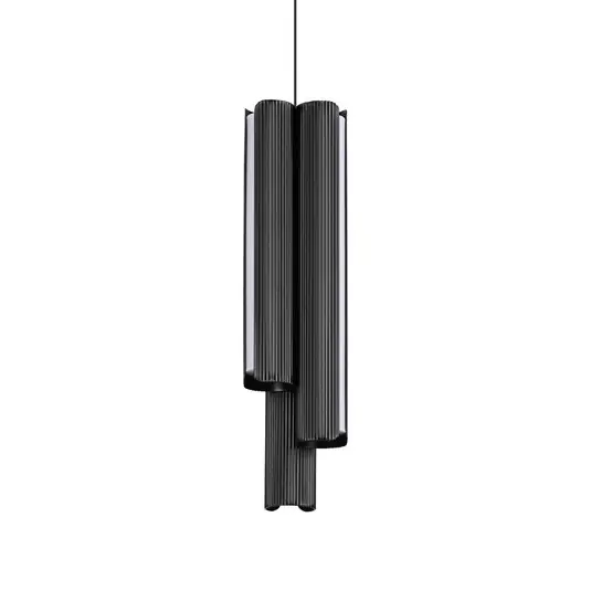 Lampada LED a sospensione IDEAL LUX Dorica, nera, Ø 9 cm, metallo, a 3 luci Ultima Occasione