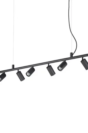Compra Oggi Stesso Lampada a sospensione IDEAL LUX Dynamite Round nera, a 6 luci