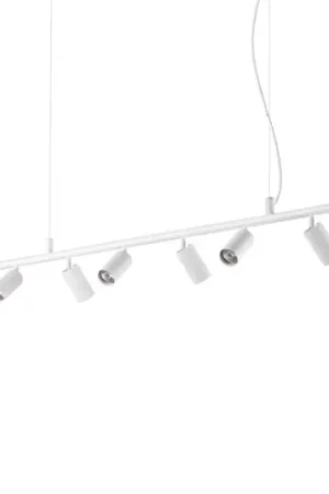 Consegna Rapida Lampada a sospensione IDEAL LUX Dynamite Round, bianca, a 6 luci