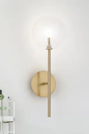 Applique IDEAL LUX Equinoxe, ottone/ambra, altezza 45 cm Vendita Finale