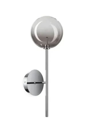 Direttamente Dal Produttore Applique IDEAL LUX Equinoxe, cromata/grigio fumo, altezza 45 cm