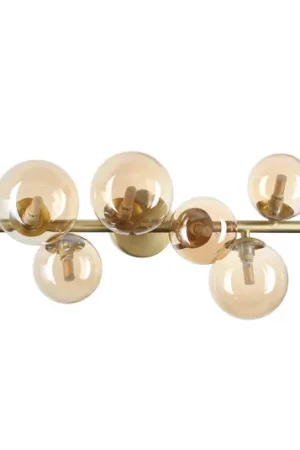 Compra Oggi Stesso Plafoniera IDEAL LUX Perlage, ottone/ambra, 49 cm, a 6 luci