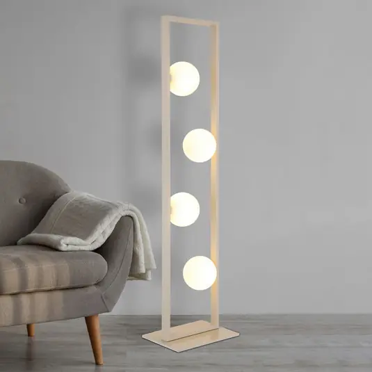 Piantana Nanda, sabbia/opale, vetro, 110 cm, G9 Nuova Collezione