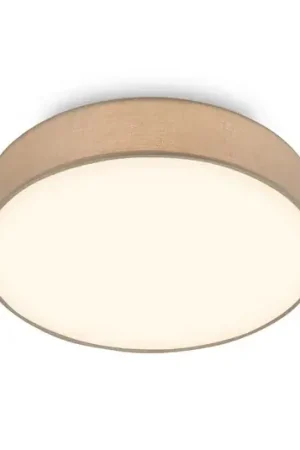 Subito Disponibile Plafoniera LED Duck, color tortora, Ø 38 cm, tessuto, 3000 K