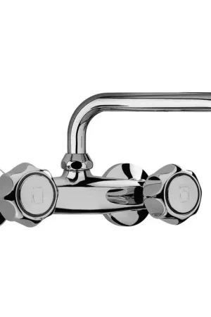 Wall mounted kitchen sink mixer with upper "U" spout Paini Arno 37CR502 Ultime Pezzi