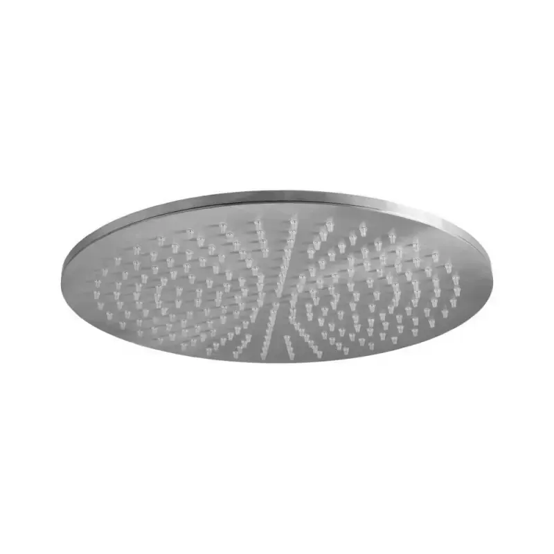 Ø300 mm round model brass shower head in brushed steel colour Paffoni Light ZSOF079ST Più Venduto