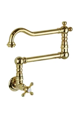 Jointed pot filler tap in gold colour P&B Classical 62560DO Offerta Speciale