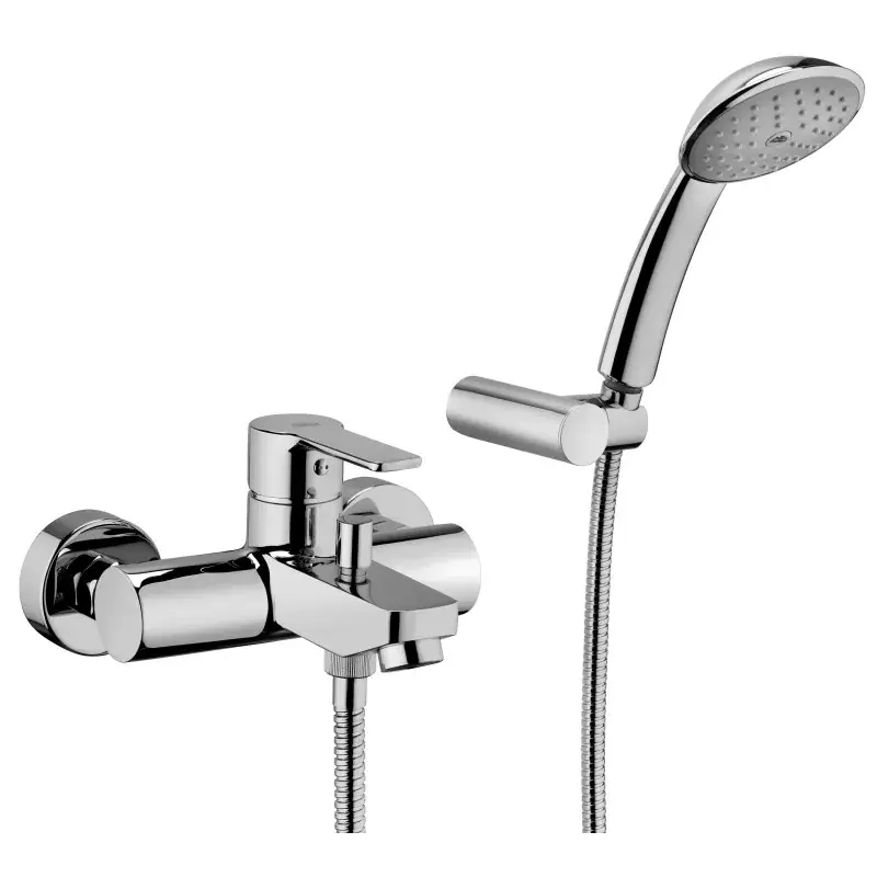 Bath mixer with complete wall support Paffoni Red RED024CR Saldi