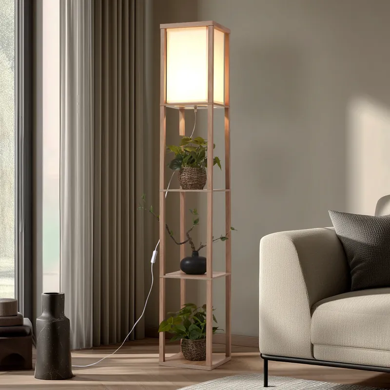 Lampade da terra per il soggiorno in legno Nuova Collezione