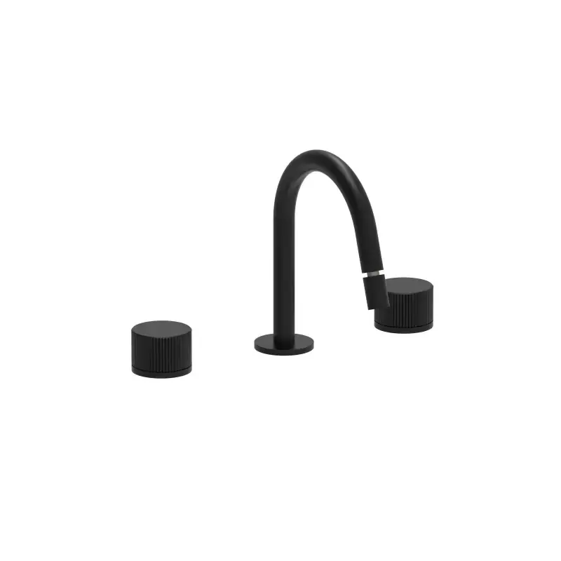 Subito Disponibile 3-hole bidet mixer in matt black without waste with fixed spout Paffoni Jo JO119NO