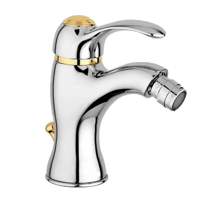 Offerta Speciale Chrome-gold color bidet mixer with 1"1/4 waste Paffoni Flavia FA135CO