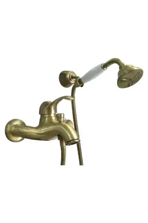 Bath/shower mixer with bronze color diverter Paffoni Flavia FA024BR Esclusivo
